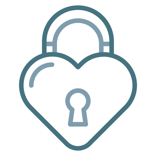 Imagen vectorial del icono de bloqueo de amor Se puede usar para el aniversario