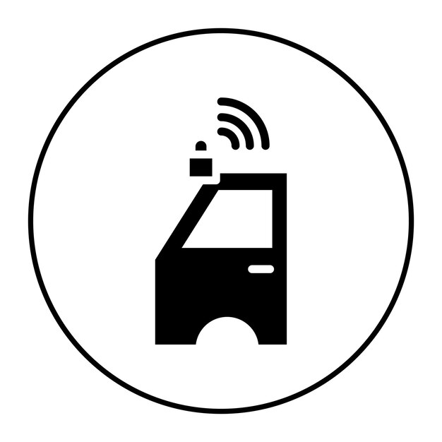 Imagen vectorial del icono de bloqueo automático de la puerta Se puede utilizar para concesionarios de automóviles