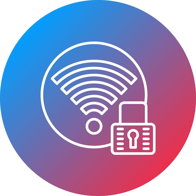 Imagen vectorial de icono de bloqueo de barra de señal Wifi 4 Se puede usar para la UX de la interfaz de usuario móvil