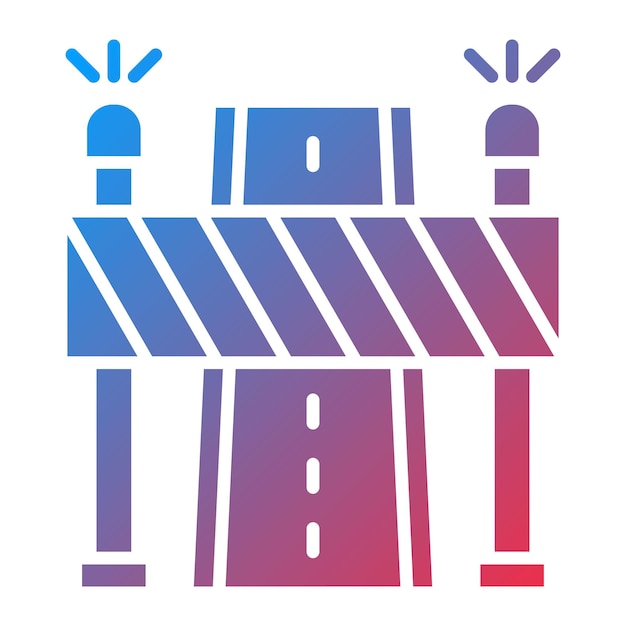 Imagen vectorial de icono de bloqueo de carretera Se puede utilizar para protección y seguridad