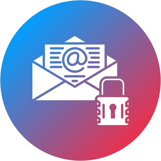 Imagen vectorial del icono de bloqueo de correo electrónico Se puede utilizar para la interfaz de usuario