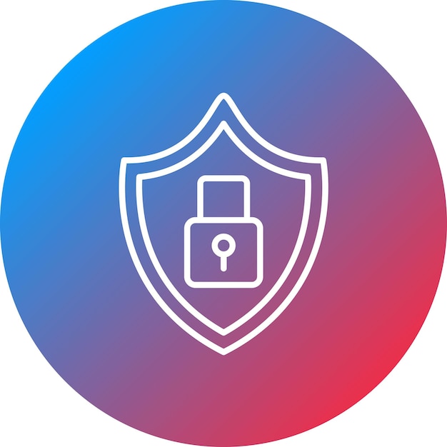 La imagen vectorial del icono de bloqueo del escudo se puede utilizar para la seguridad