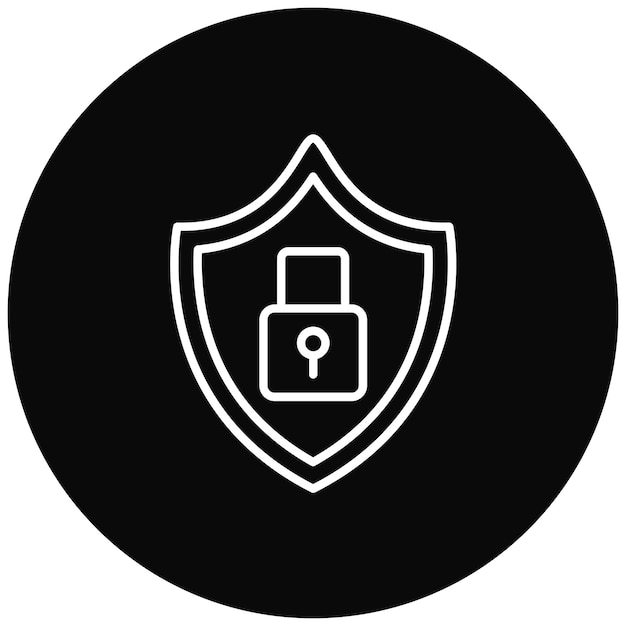 La imagen vectorial del icono de bloqueo del escudo se puede utilizar para la seguridad