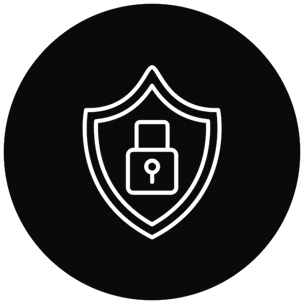 La imagen vectorial del icono de bloqueo del escudo se puede utilizar para la seguridad