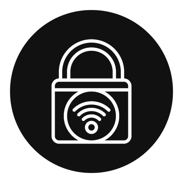 La imagen vectorial del icono de bloqueo inteligente se puede utilizar para la biometría