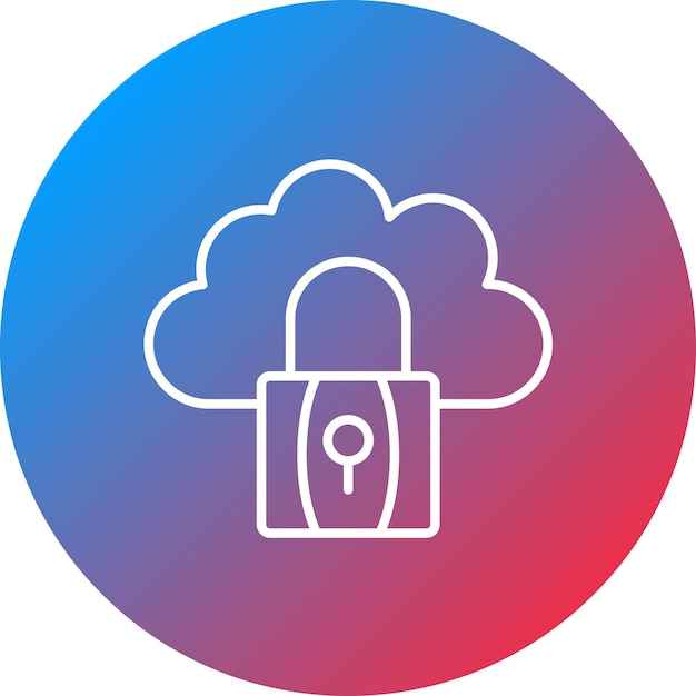 Imagen vectorial del icono de bloqueo de la nube Se puede utilizar para la computación en la nube