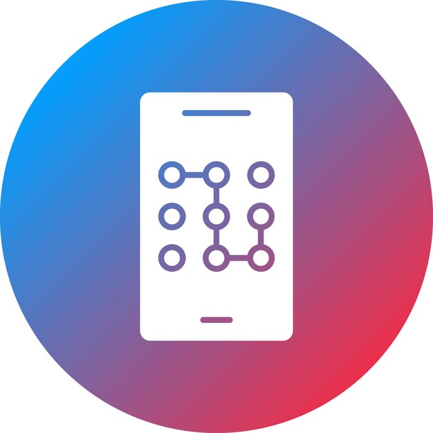 Imagen vectorial de icono de bloqueo de patrón Se puede usar para redes y intercambio de datos