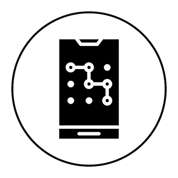 Imagen vectorial del icono de bloqueo del patrón Se puede utilizar para el comercio