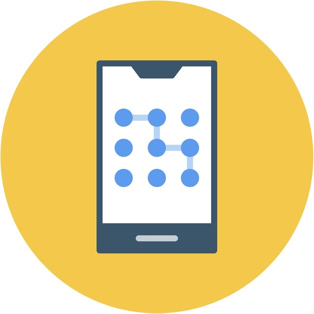 Imagen vectorial del icono de bloqueo del patrón Se puede utilizar para el comercio