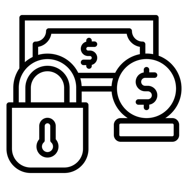 Imagen vectorial del icono de bloqueo Se puede utilizar para la interrupción del negocio