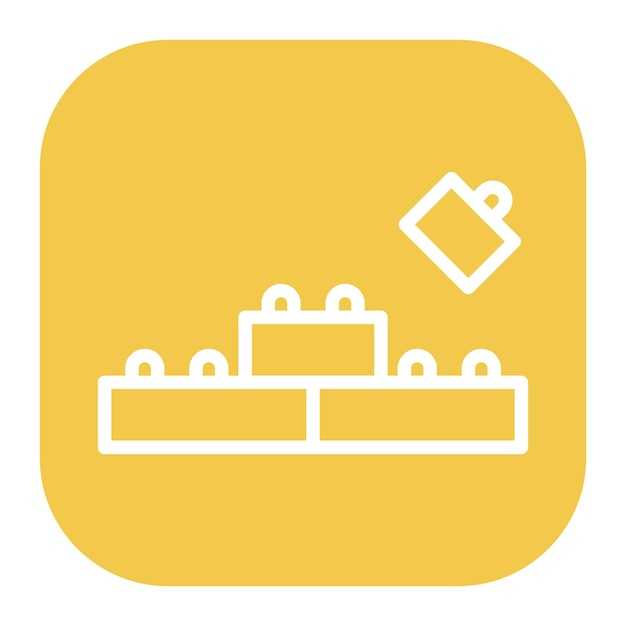 Imagen vectorial del icono de los bloques de construcción Se puede usar para criar niños