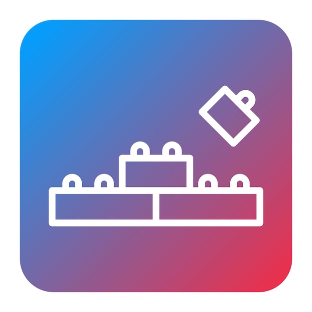 Imagen vectorial del icono de los bloques de construcción Se puede usar para criar niños