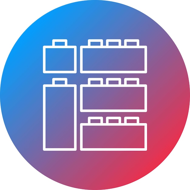 La imagen vectorial del icono de bloques se puede utilizar para el jardín de infantes