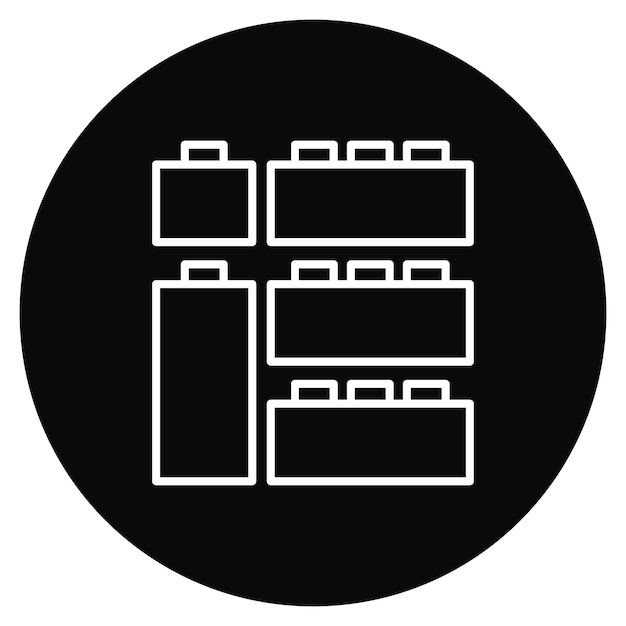 La imagen vectorial del icono de bloques se puede utilizar para el jardín de infantes