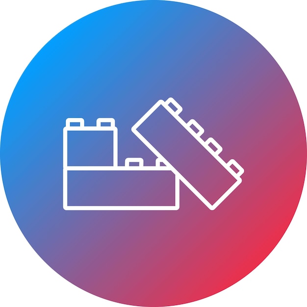 Imagen vectorial de icono de bloques Se puede utilizar para juguetes infantiles