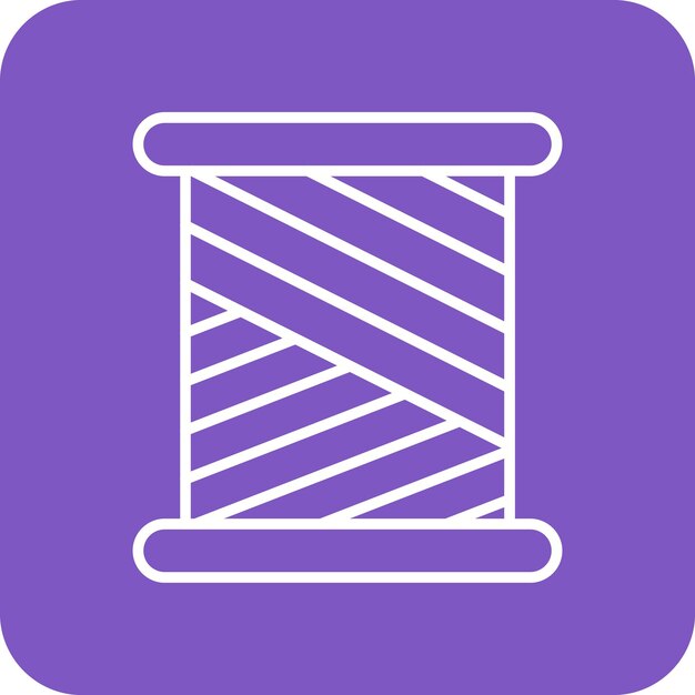 Imagen vectorial del icono de bobina Se puede usar para coser