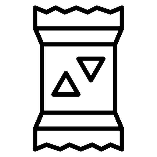 Imagen vectorial del icono de los bocadillos Se puede utilizar para el supermercado