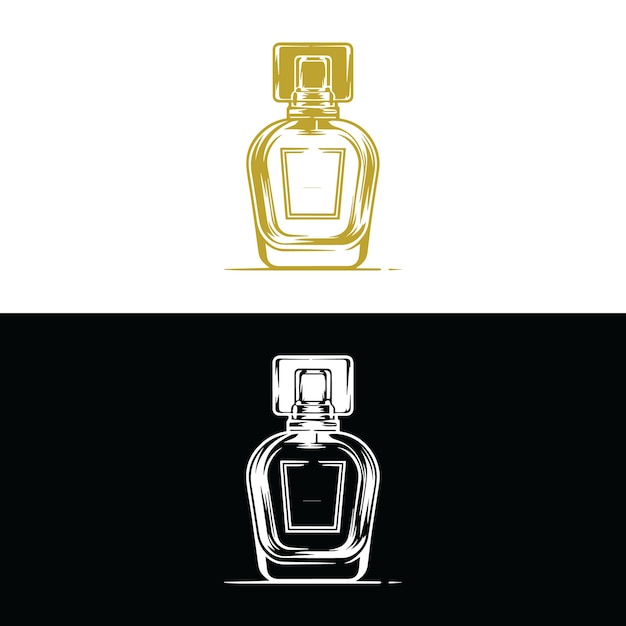 Imagen vectorial del icono del boceto del perfume dibujado a mano ilustración del símbolo del perfume