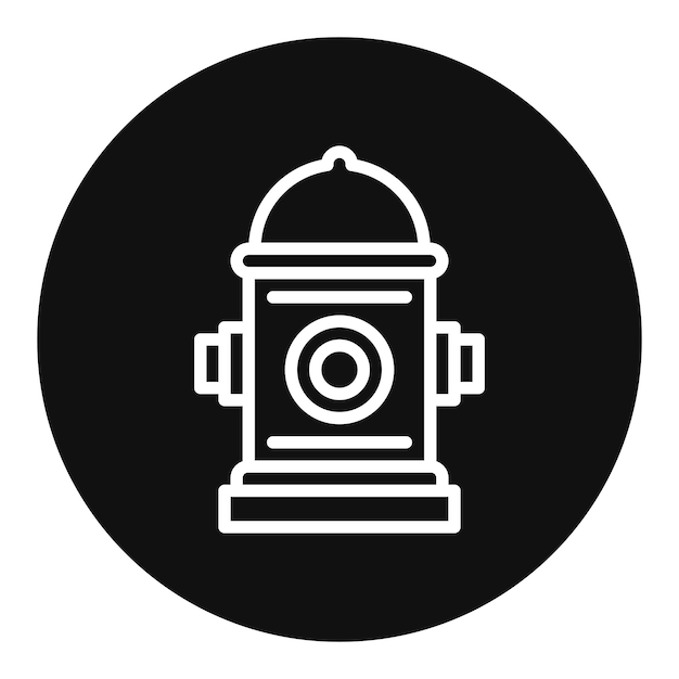 Imagen vectorial del icono de la bocina de incendios Se puede utilizar para servicios públicos