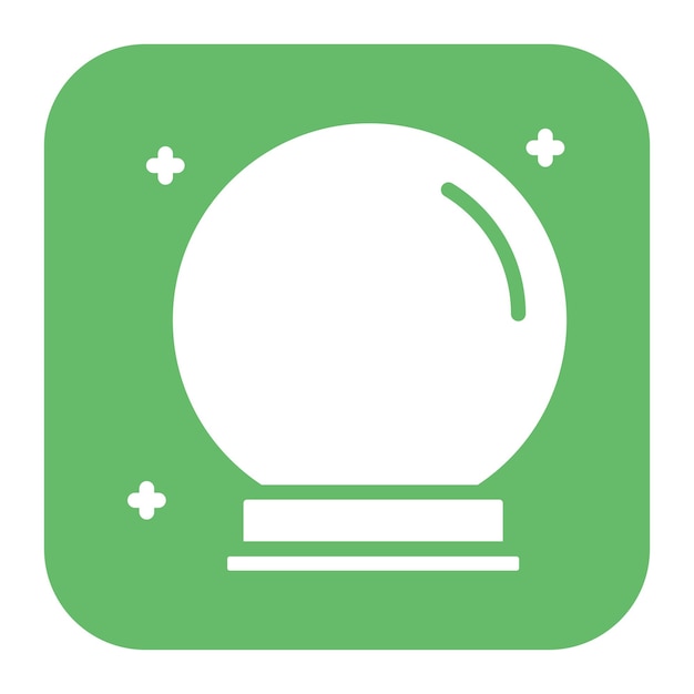 Imagen vectorial del icono de la bola de cristal Se puede usar para Fairytale
