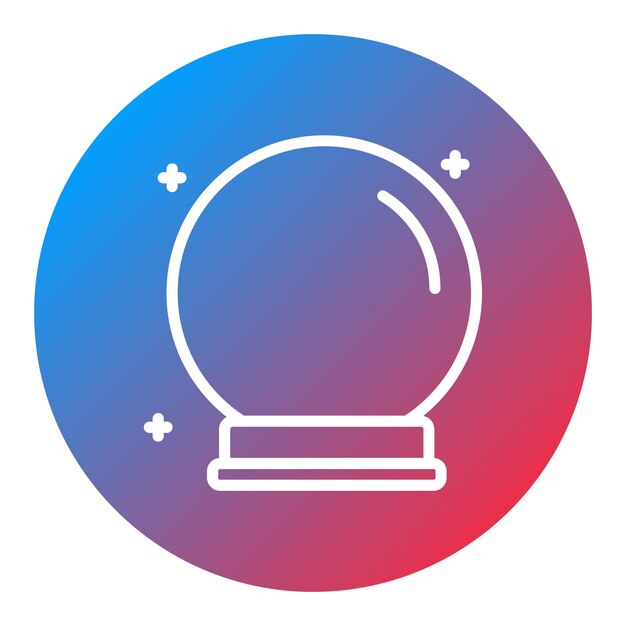 Imagen vectorial del icono de la bola de cristal Se puede usar para Fairytale