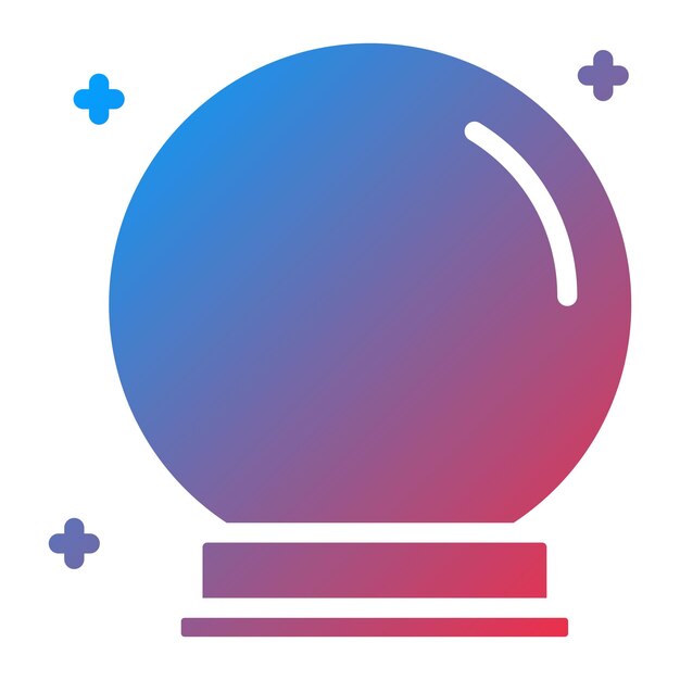 Imagen vectorial del icono de la bola de cristal Se puede usar para Fairytale