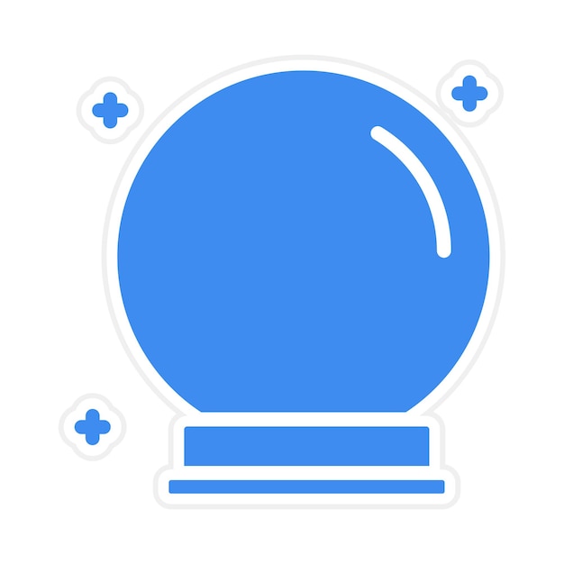 Imagen vectorial del icono de la bola de cristal Se puede usar para Fairytale