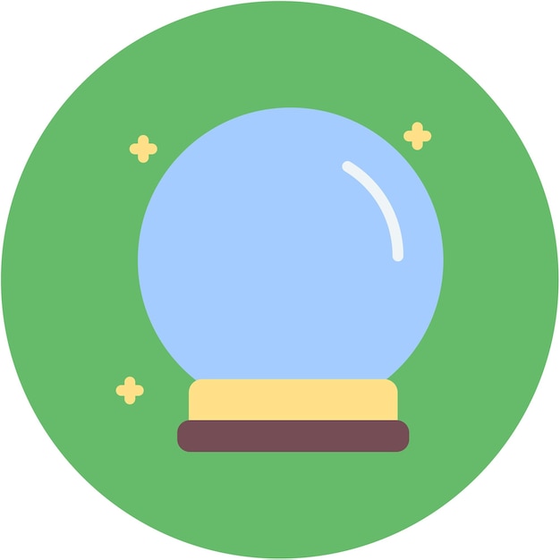 Imagen vectorial del icono de la bola de cristal Se puede usar para Fairytale