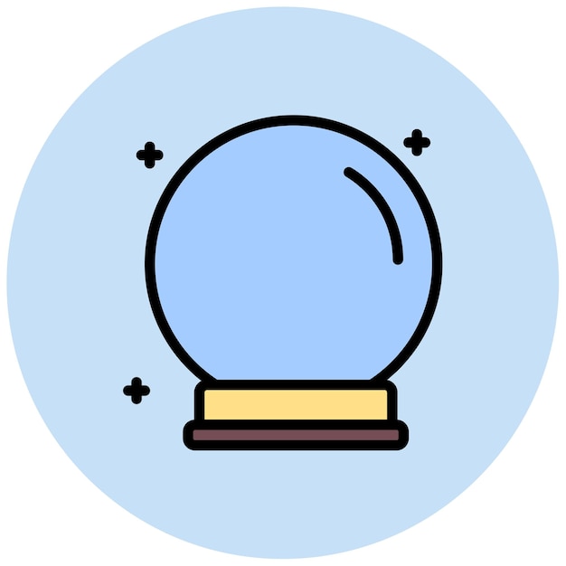 Imagen vectorial del icono de la bola de cristal Se puede usar para Fairytale