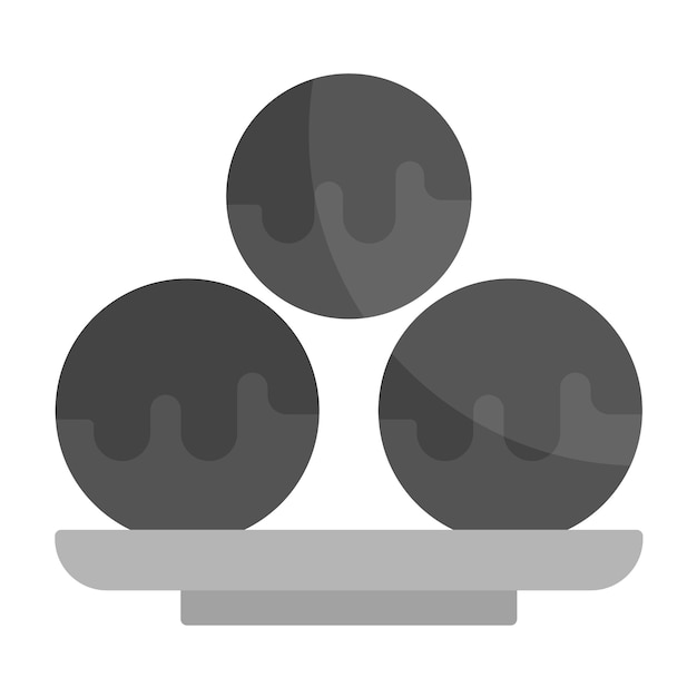 Imagen vectorial del icono de las bolas de chocolate Se puede usar para dulces y caramelos