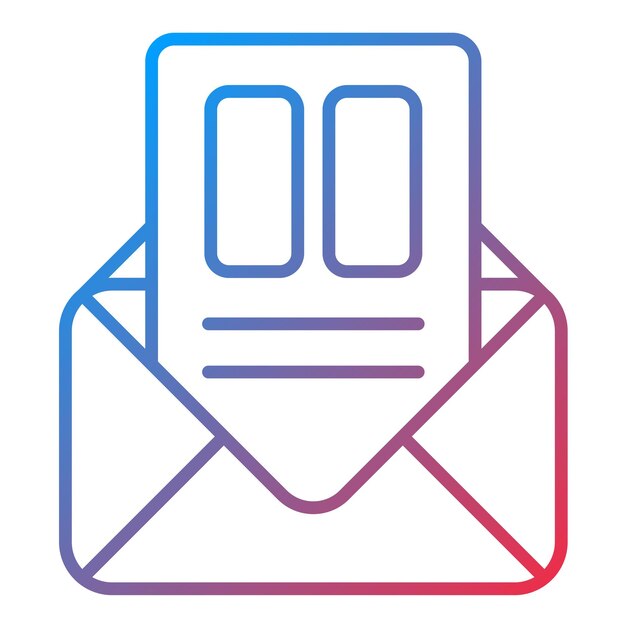 Imagen vectorial del icono del boletín de noticias Se puede utilizar para marketing