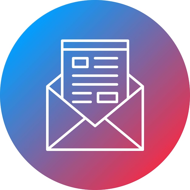 Imagen vectorial del icono del boletín de noticias Se puede utilizar para Noticias y Medios