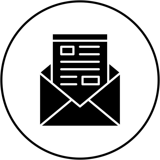 Imagen vectorial del icono del boletín de noticias Se puede utilizar para Noticias y Medios