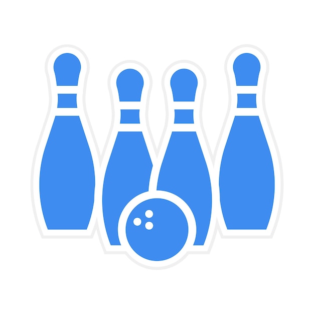 Imagen vectorial del icono de boliche Se puede usar para el boliche