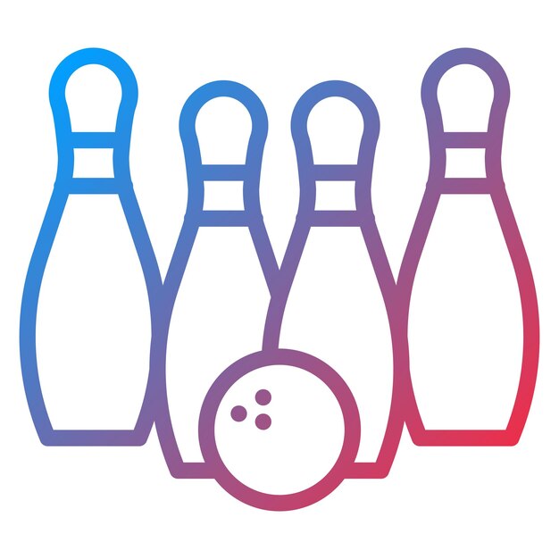 Imagen vectorial del icono de boliche Se puede usar para el boliche
