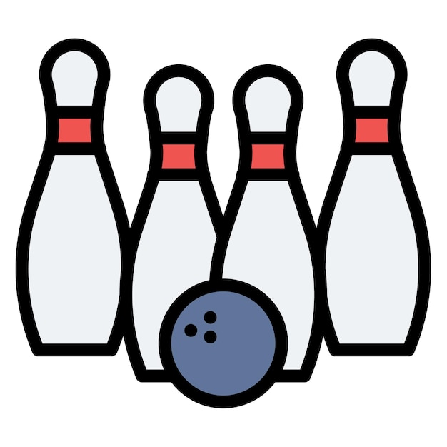 Imagen vectorial del icono de boliche Se puede usar para el boliche