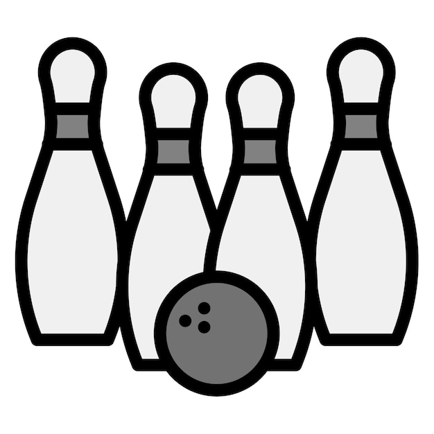 Imagen vectorial del icono de boliche Se puede usar para el boliche