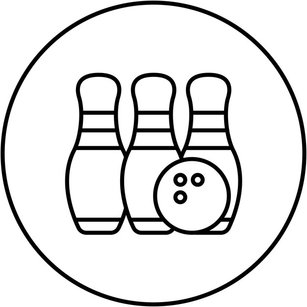Imagen vectorial de icono de boliche Se puede usar para cumpleaños