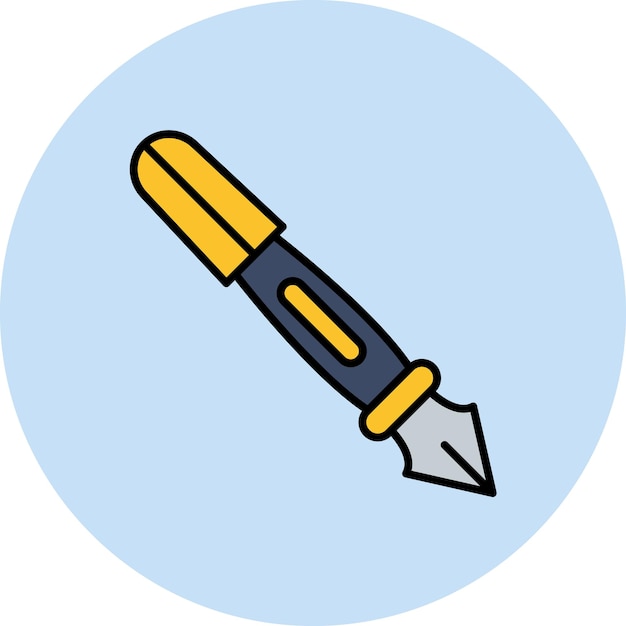Imagen vectorial del icono del bolígrafo se puede usar para la biblioteca