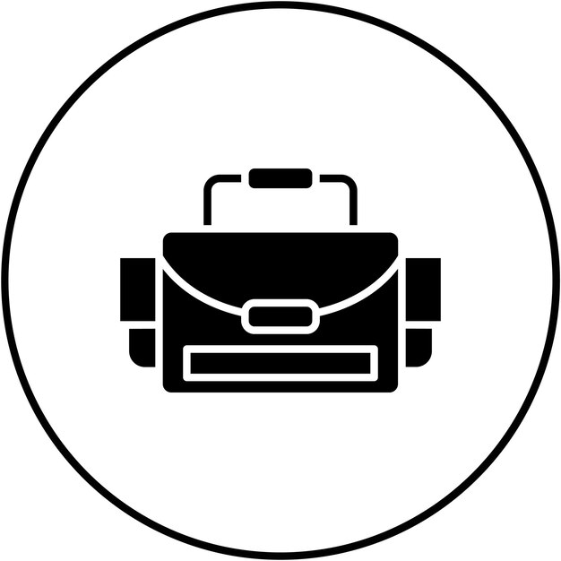 Imagen vectorial del icono de la bolsa de la cámara Se puede utilizar para la fotografía