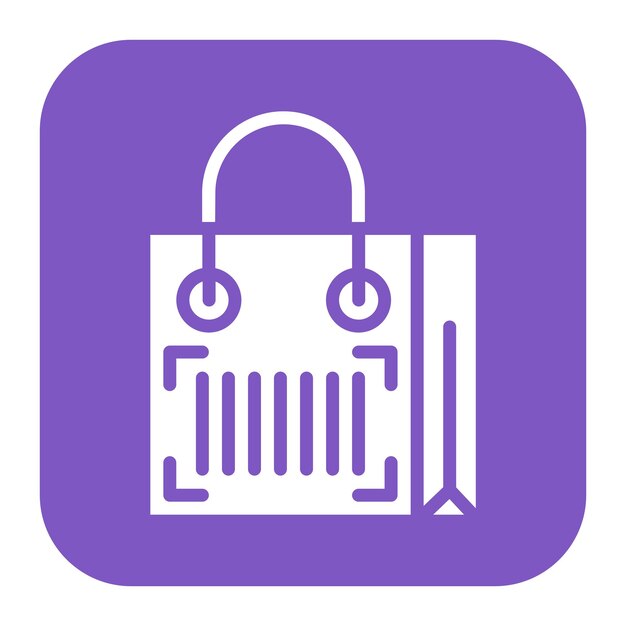 Imagen vectorial del icono de la bolsa codificada Se puede utilizar para la investigación de delitos