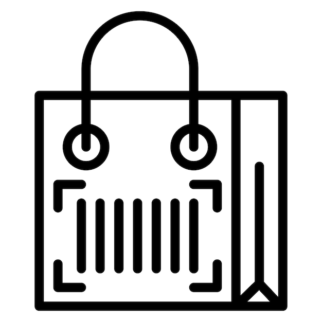 Imagen vectorial del icono de la bolsa codificada Se puede utilizar para la investigación de delitos