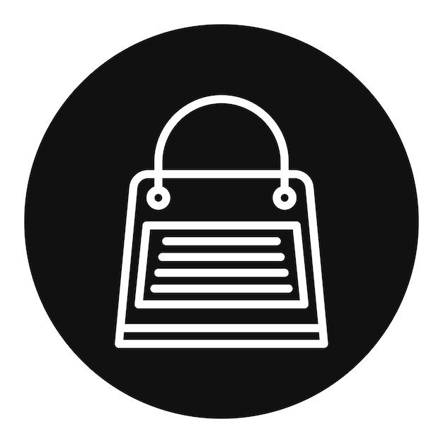 Imagen vectorial del icono de la bolsa de compras Se puede usar para Luxury