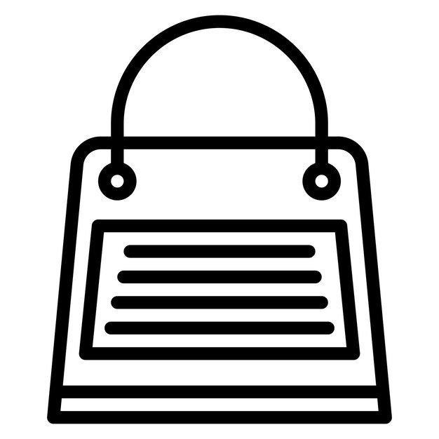 Imagen vectorial del icono de la bolsa de compras Se puede usar para Luxury