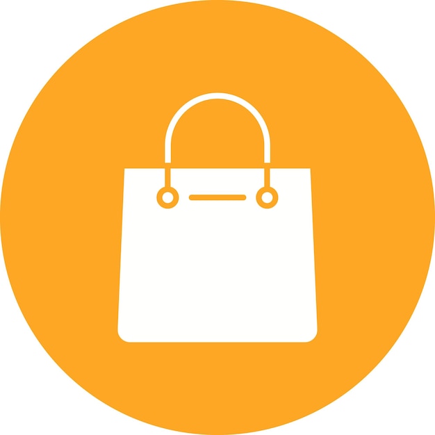 Imagen vectorial del icono de la bolsa de compras Se puede usar para Mall