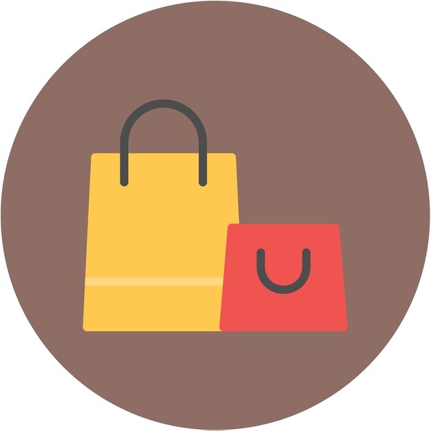 Imagen vectorial del icono de la bolsa de compras Se puede utilizar para el supermercado