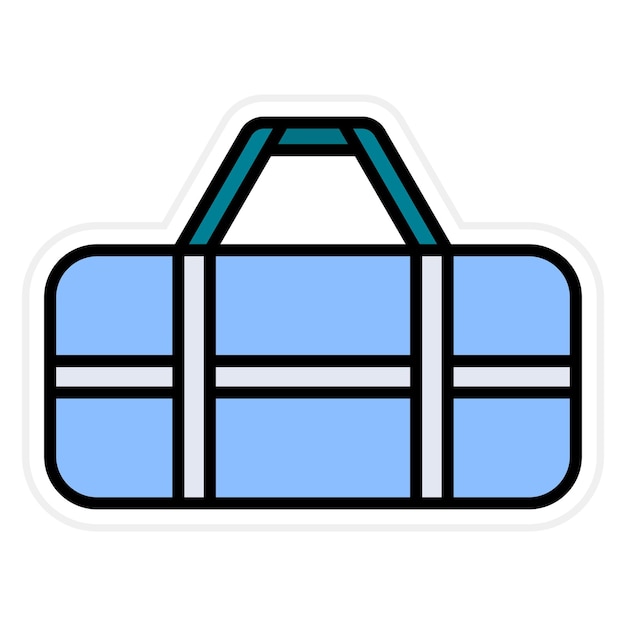 Imagen vectorial del icono de la bolsa deportiva Se puede usar para Pilates
