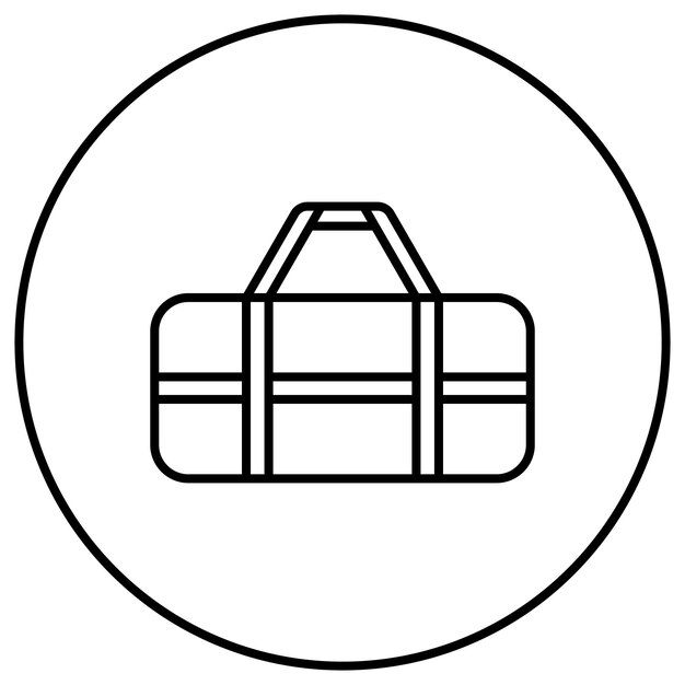 Imagen vectorial del icono de la bolsa deportiva Se puede usar para Pilates