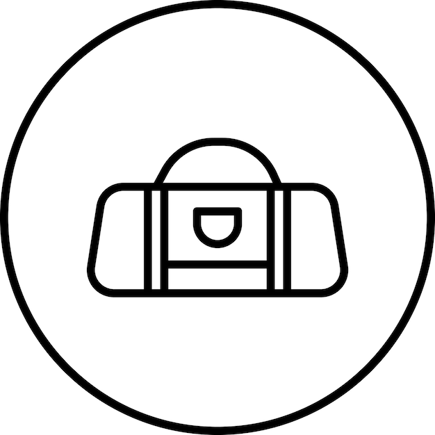 Imagen vectorial del icono de la bolsa deportiva Se puede usar para el voleibol