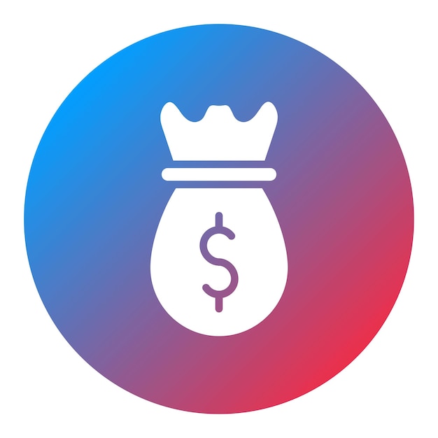 Imagen vectorial del icono de la bolsa de dinero Se puede usar para el Carnaval